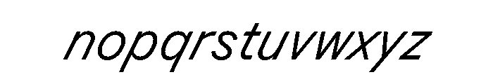 BSResortSans LightSuperItalic Instance Font LOWERCASE