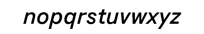 BSResortSans MediumItalic Instance Font LOWERCASE