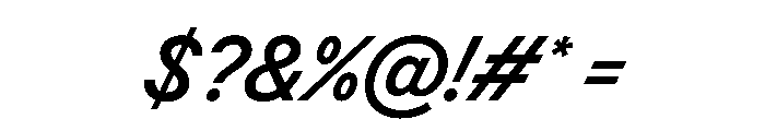BSResortSans SemiboldSuperItalic Instance Font OTHER CHARS