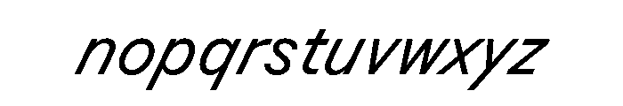 BSResortSans SuperItalic Instance Font LOWERCASE