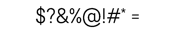 BSResortSans Thin Instance Font OTHER CHARS