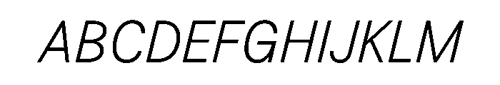 BSResortSans ThinItalic Instance Font UPPERCASE