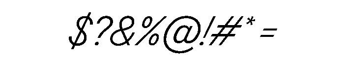 BSResortSans ThinSuperItalic Instance Font OTHER CHARS