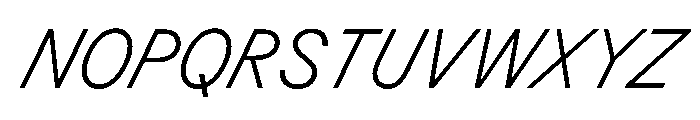 BSResortSans ThinSuperItalic Instance Font UPPERCASE