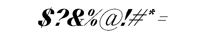 BSResortSerif BlackSuperItalic Instance Font OTHER CHARS