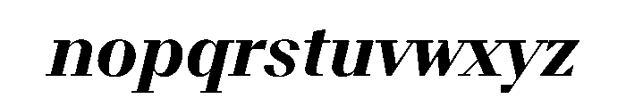BSResortSerif ExtraboldItalic Instance Font LOWERCASE