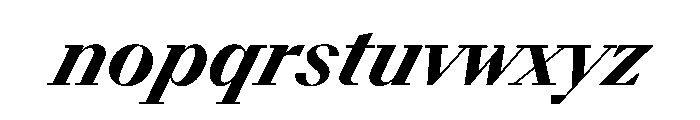 BSResortSerif ExtraboldSuperItalic Instance Font LOWERCASE