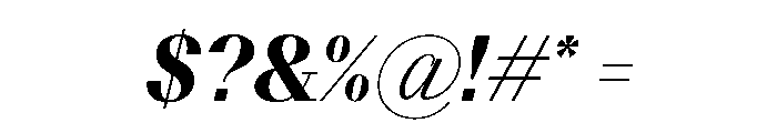 BSResortSerif HeavyItalic Instance Font OTHER CHARS