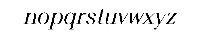 BSResortSerif Italic Instance Font LOWERCASE