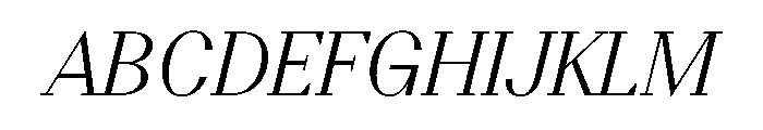 BSResortSerif LightItalic Instance Font UPPERCASE