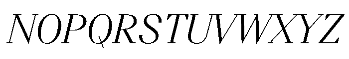 BSResortSerif LightItalic Instance Font UPPERCASE