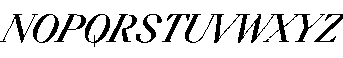 BSResortSerif SemiboldSuperItalic Instance Font UPPERCASE