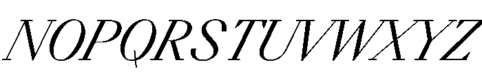 BSResortSerif SuperItalic Instance Font UPPERCASE