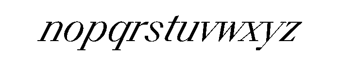 BSResortSerif SuperItalic Instance Font LOWERCASE