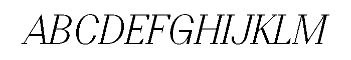 BSResortSerif ThinItalic Instance Font UPPERCASE