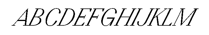 BSResortSerif ThinSuperItalic Instance Font UPPERCASE
