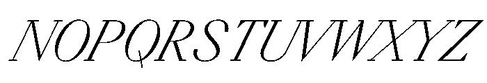 BSResortSerif ThinSuperItalic Instance Font UPPERCASE