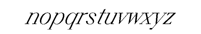 BSResortSerif ThinSuperItalic Instance Font LOWERCASE