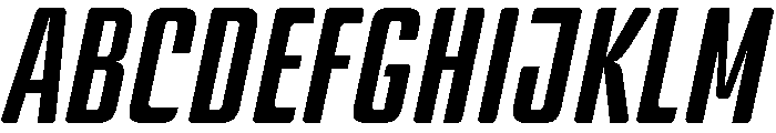 BSStaahl ElementaryItalic Instance Font UPPERCASE
