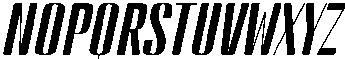 BSStaahl HighItalic Instance Font UPPERCASE