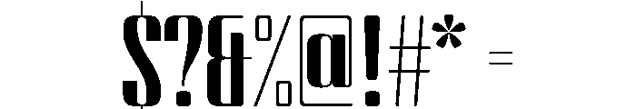 BSStaahl HighRegular Instance Font OTHER CHARS