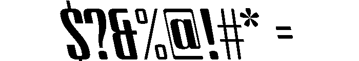 BSStaahl MiddleBackslanted Instance Font OTHER CHARS