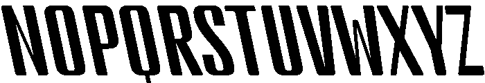 BSStaahl MiddleBackslanted Instance Font UPPERCASE