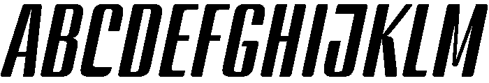 BSStaahl MiddleItalic Instance Font UPPERCASE