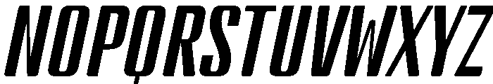 BSStaahl MiddleItalic Instance Font UPPERCASE