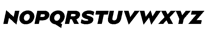 BSSynthetik BlackItalic Font UPPERCASE