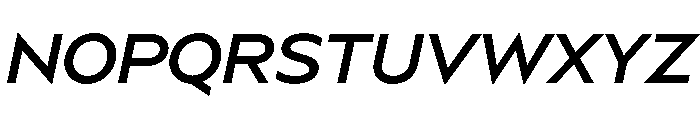 BSSynthetik BookItalic Font UPPERCASE