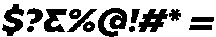 BSSynthetik ExtraboldItalic Instance Font OTHER CHARS