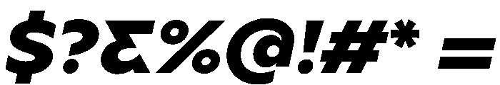BSSynthetik ExtraboldItalic Font OTHER CHARS