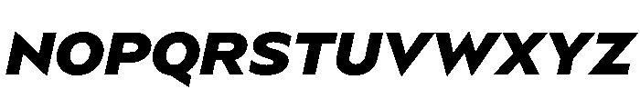 BSSynthetik ExtraboldItalic Font UPPERCASE