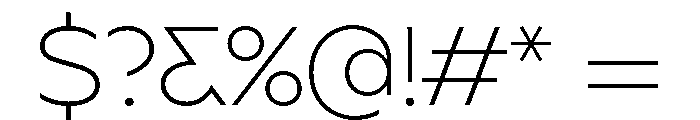 BSSynthetik Extralight Font OTHER CHARS