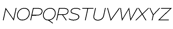 BSSynthetik ExtralightItalic Instance Font UPPERCASE