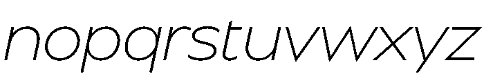 BSSynthetik ExtralightItalic Instance Font LOWERCASE