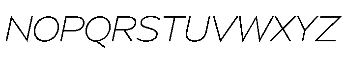 BSSynthetik ExtralightItalic Font UPPERCASE