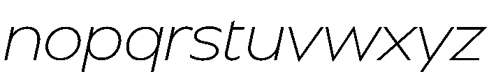 BSSynthetik ExtralightItalic Font LOWERCASE