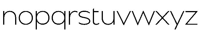 BSSynthetik Extralight Font LOWERCASE