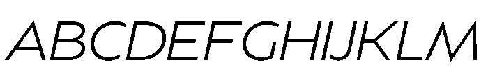 BSSynthetik LightItalic Instance Font UPPERCASE