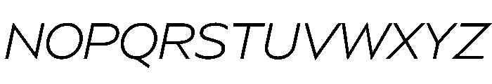 BSSynthetik LightItalic Instance Font UPPERCASE