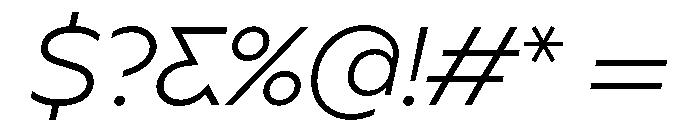 BSSynthetik LightItalic Font OTHER CHARS