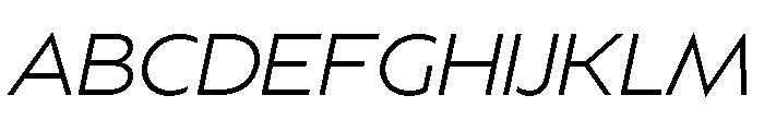 BSSynthetik LightItalic Font UPPERCASE