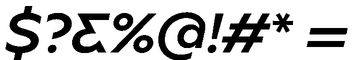 BSSynthetik MediumItalic Instance Font OTHER CHARS