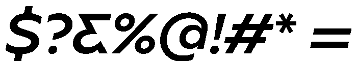 BSSynthetik MediumItalic Font OTHER CHARS