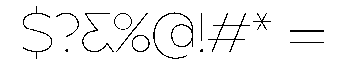 BSSynthetik Thin Instance Font OTHER CHARS