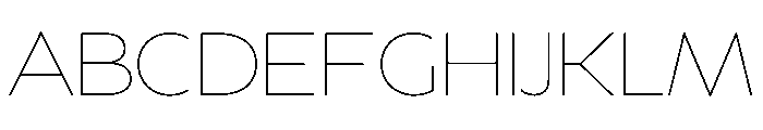 BSSynthetik Thin Instance Font UPPERCASE