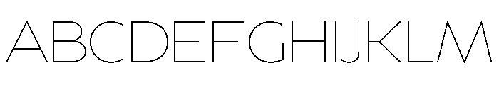 BSSynthetik Thin Font UPPERCASE