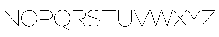 BSSynthetik Thin Font UPPERCASE